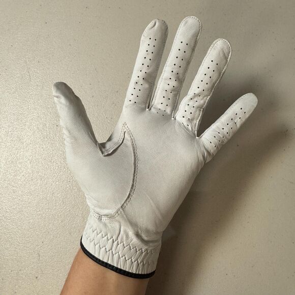 Backspin Golf Leather Glove Mens M Left Hand White Swing Grip Protection Sport - Picture 3 of 7